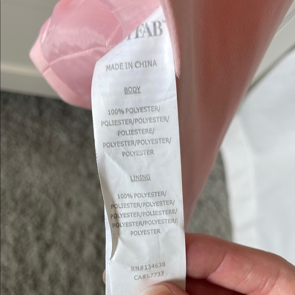 JustFab Women’s Pastel Pink Blazer Jacket w/ Shoulder Pads - Size Medium - Picture 3 of 6